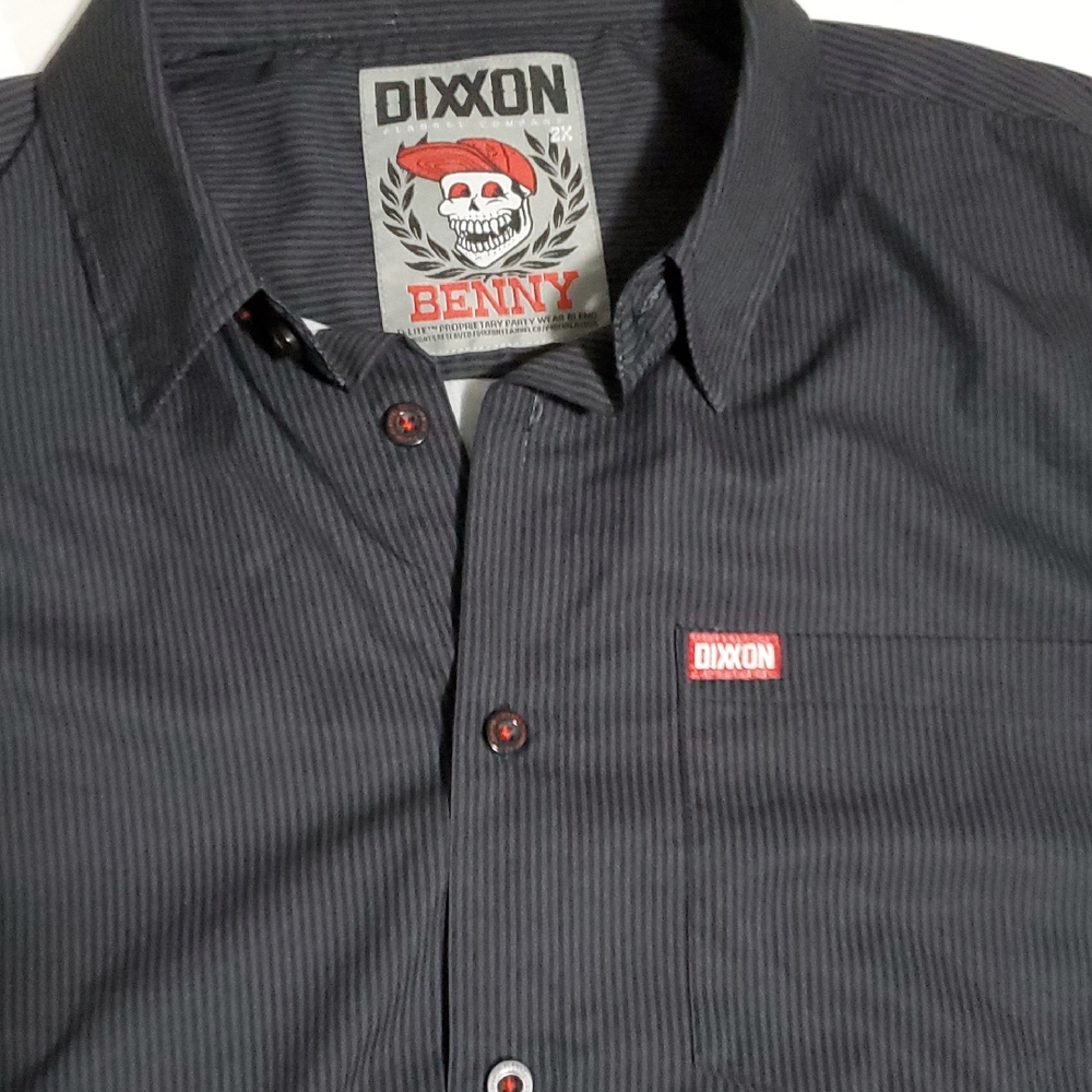 DIXXON Benny Black Striped Men's Shirt